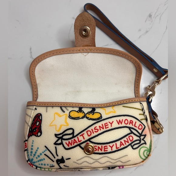 Dooney & Bourke Vintage Disney Flap Wristlet, Collectors Item, RARE, Like New!